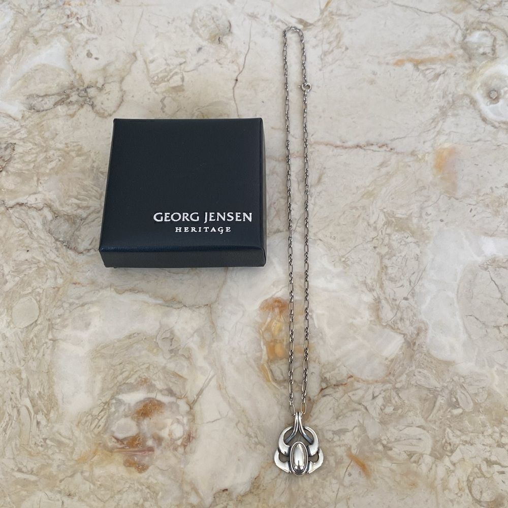 Rare Georg Jensen Heritage Collection 2006 Sterling Silver Necklace - NEW - Picture 4 of 12